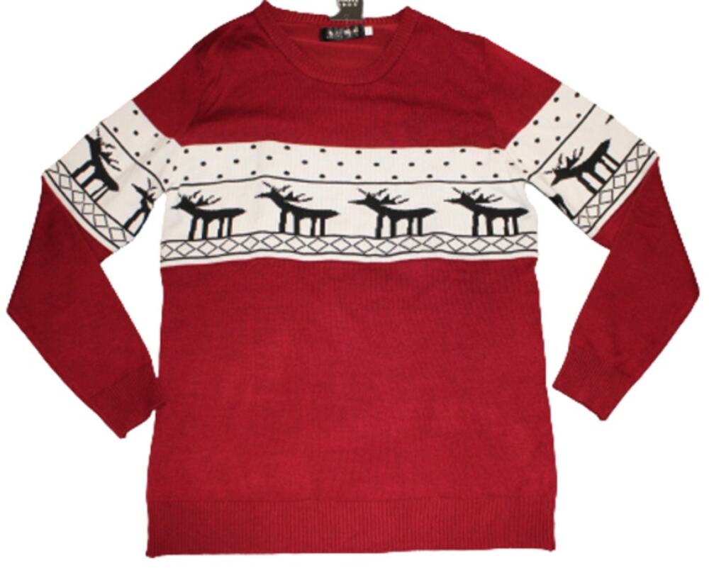 Women's Fashion XL Holiday Winter Sweater in Burgundy